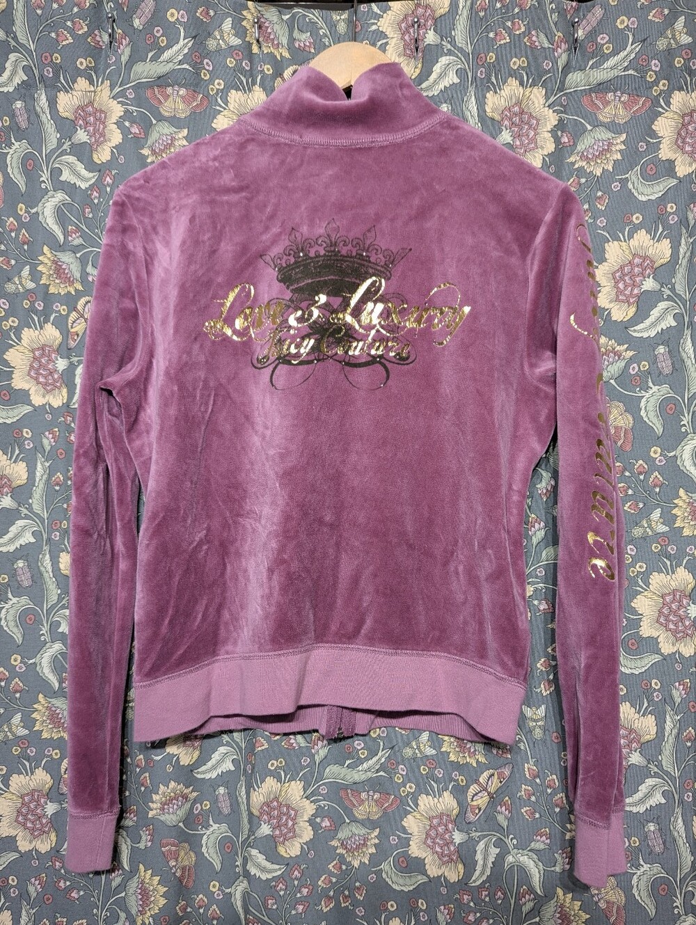Juicy Couture Y2K Velour Tracksuit Jacket, XL, Classic Dusty Pink, Love & Luxury